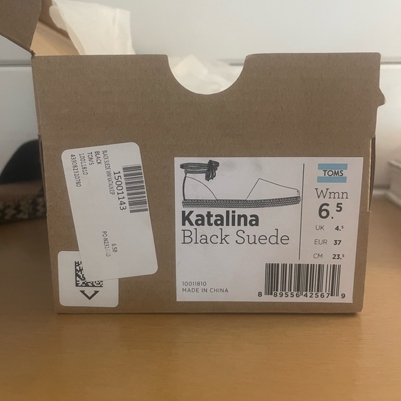 TOMS | Black Katalina Suede Lace Up Espadrilles *New in Box* - Picture 13 of 14